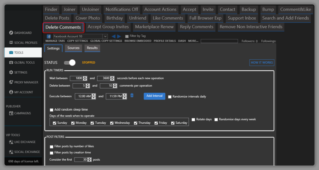 The Facebook Delete Comments Tools - SU Social
