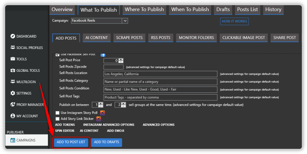 How To Add and Publish Sell Posts To Facebook Marketplace & Sell Groups SU Social
